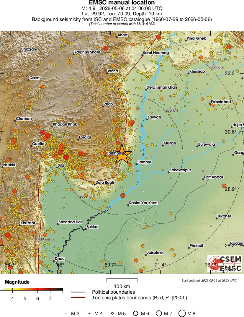 regional magnitude historical seismicity