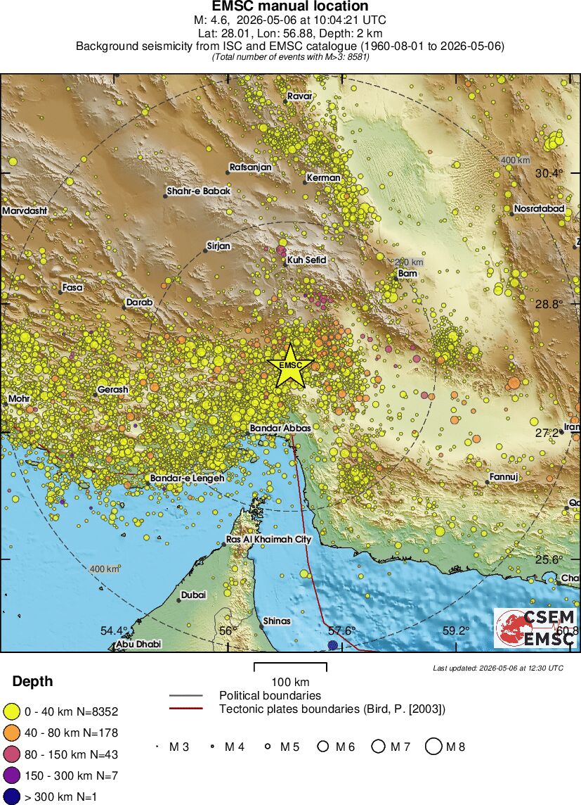 regional historical seismicity