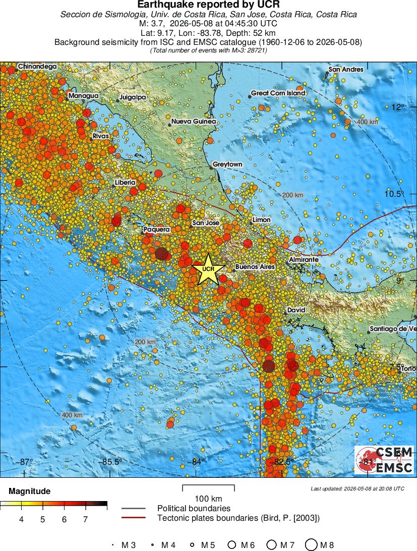 regional magnitude historical seismicity