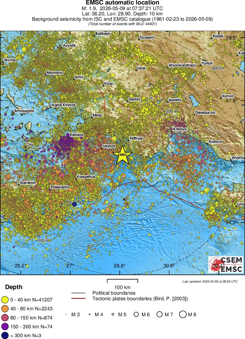 regional historical seismicity