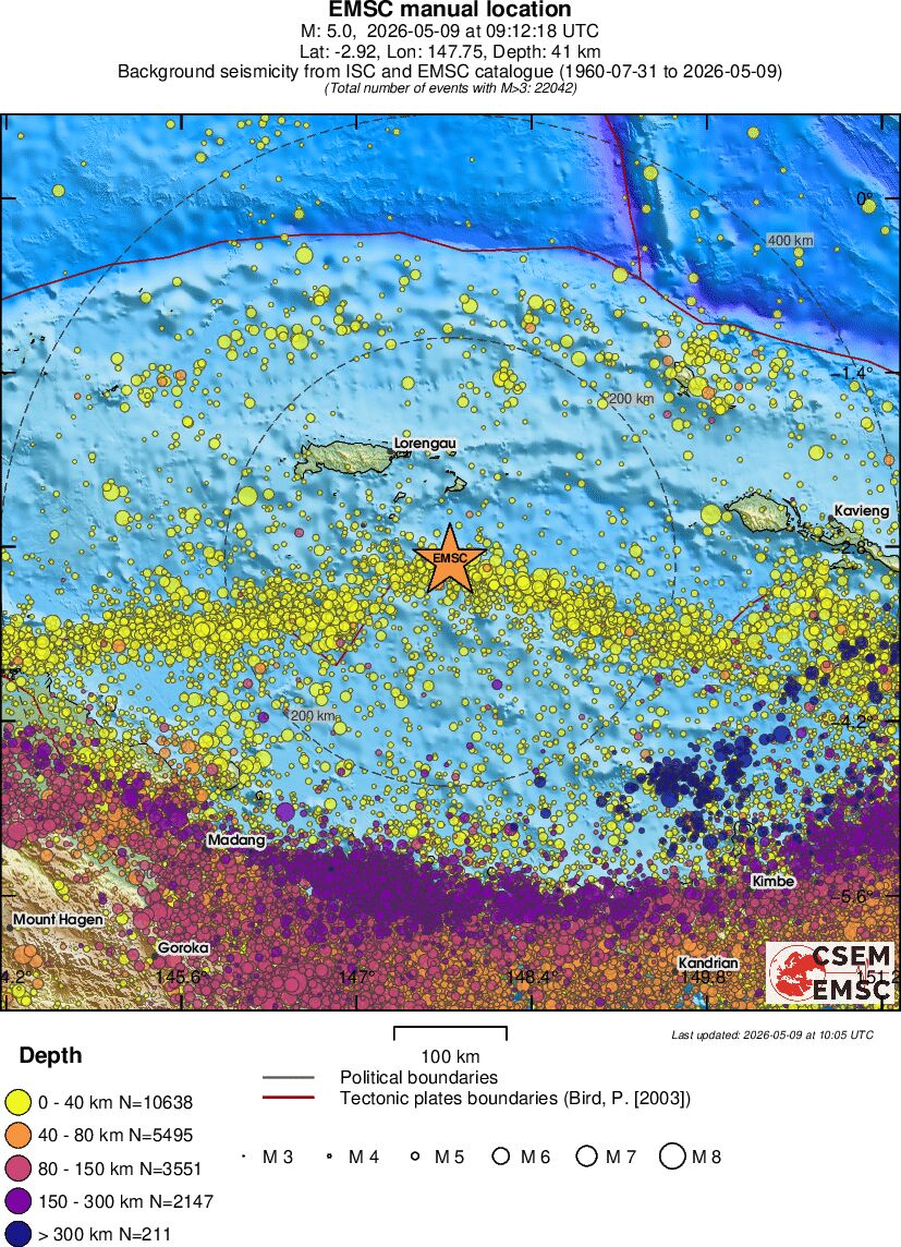 regional historical seismicity