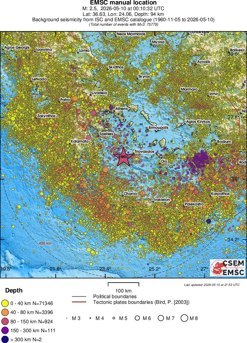 regional historical seismicity