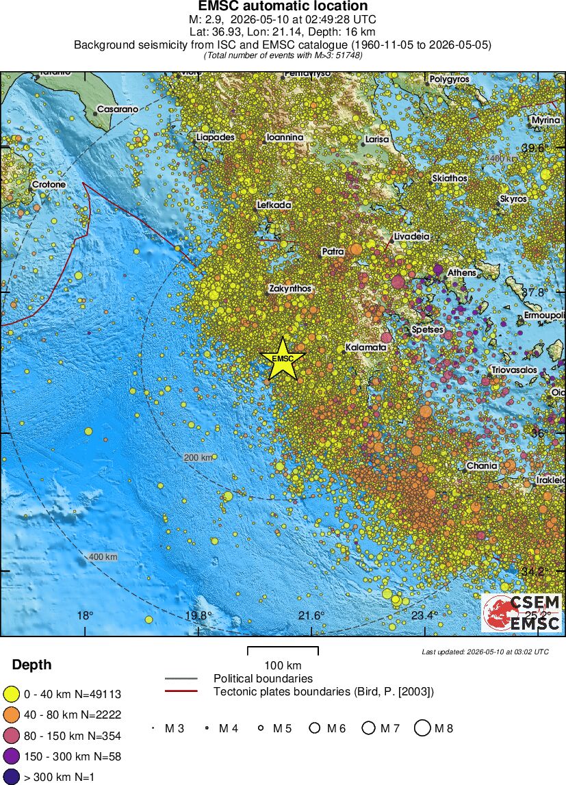 regional historical seismicity