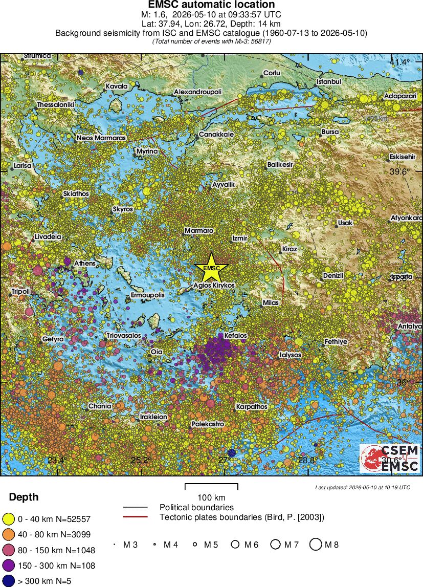 regional historical seismicity
