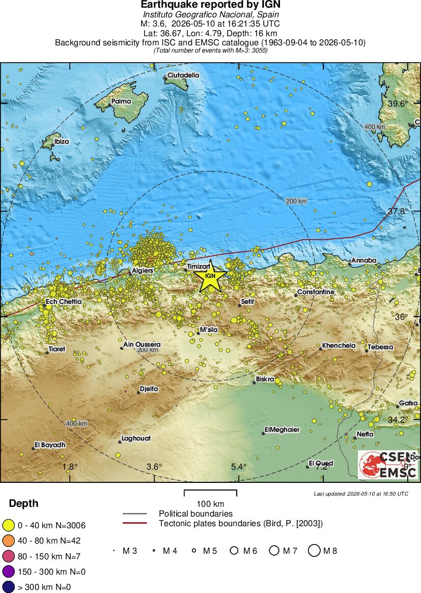 regional historical seismicity