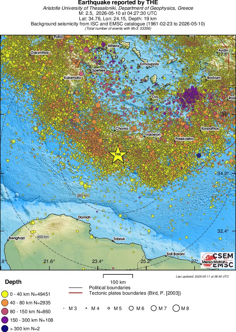 regional historical seismicity