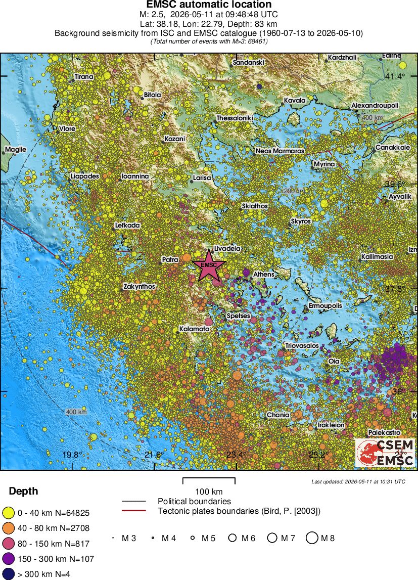 regional historical seismicity