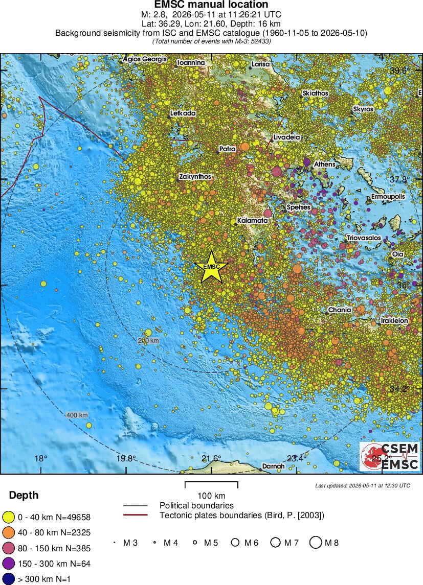 regional historical seismicity