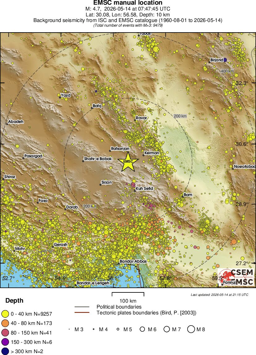 regional historical seismicity