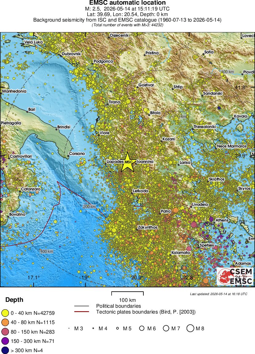regional historical seismicity