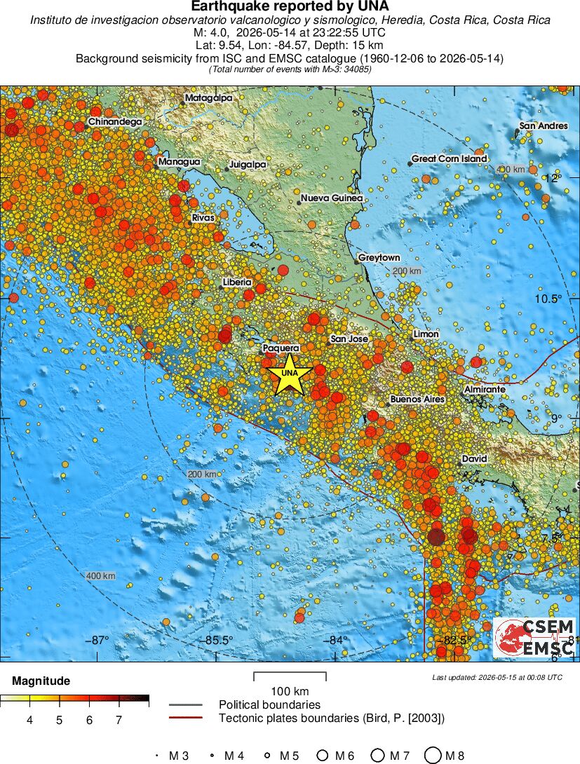 regional magnitude historical seismicity