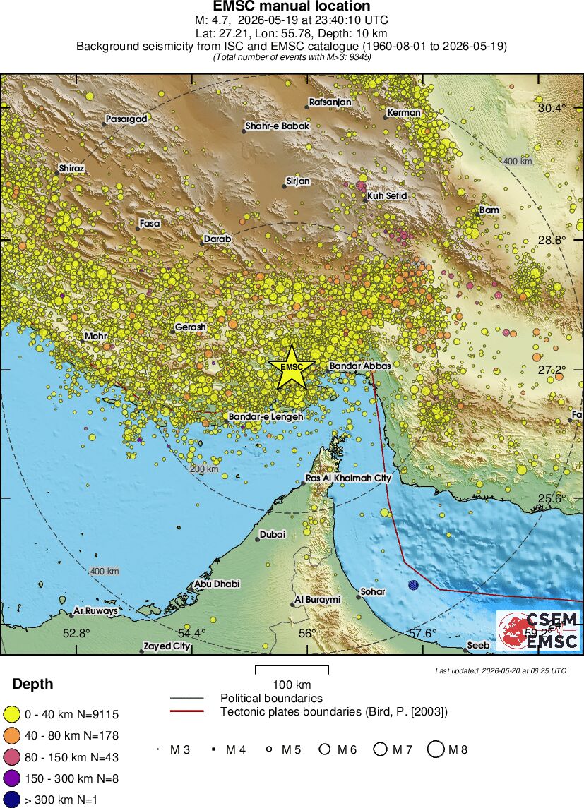 regional historical seismicity
