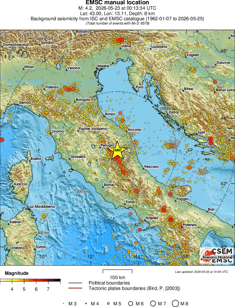 regional magnitude historical seismicity