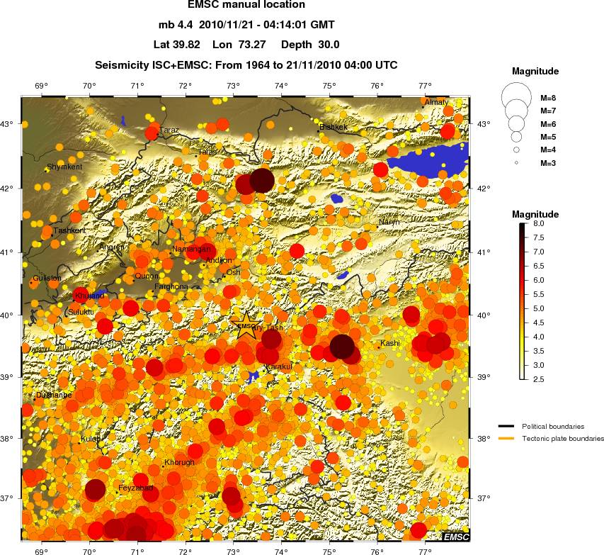 regional magnitude historical seismicity