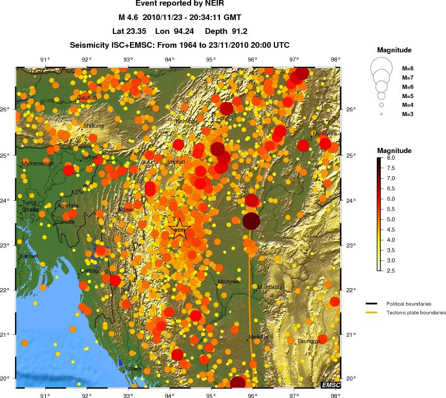 regional magnitude historical seismicity