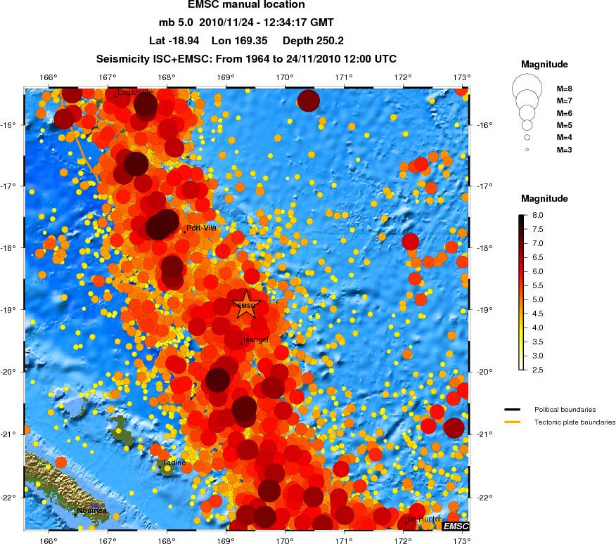 regional magnitude historical seismicity