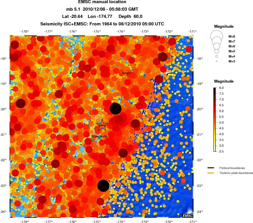 regional magnitude historical seismicity