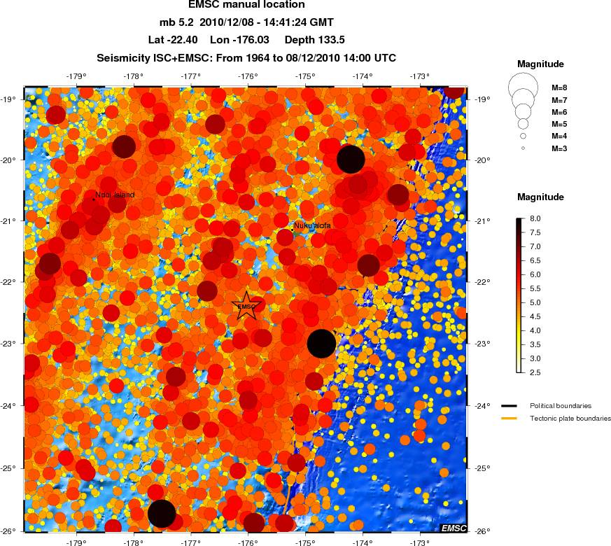 regional magnitude historical seismicity