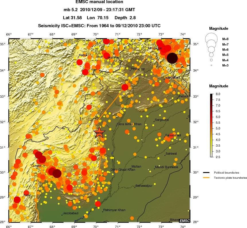 regional magnitude historical seismicity