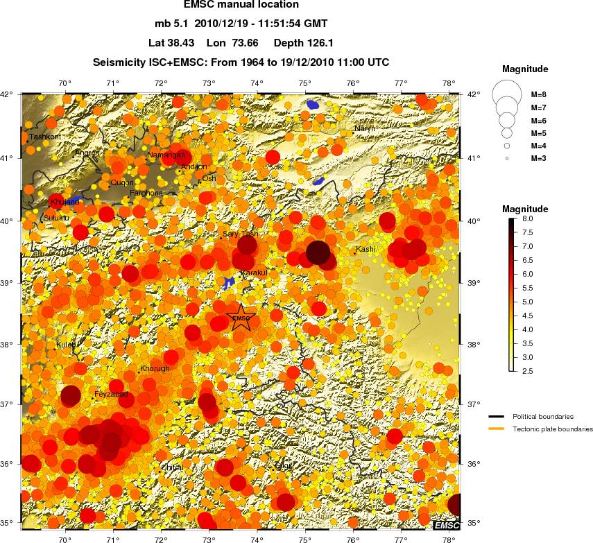 regional magnitude historical seismicity