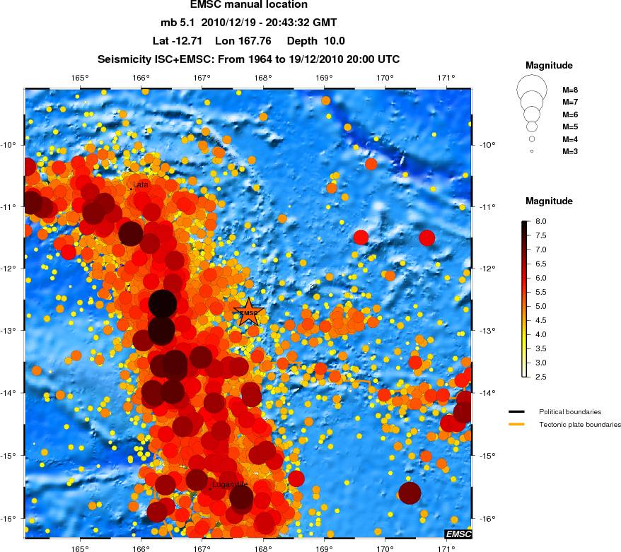 regional magnitude historical seismicity
