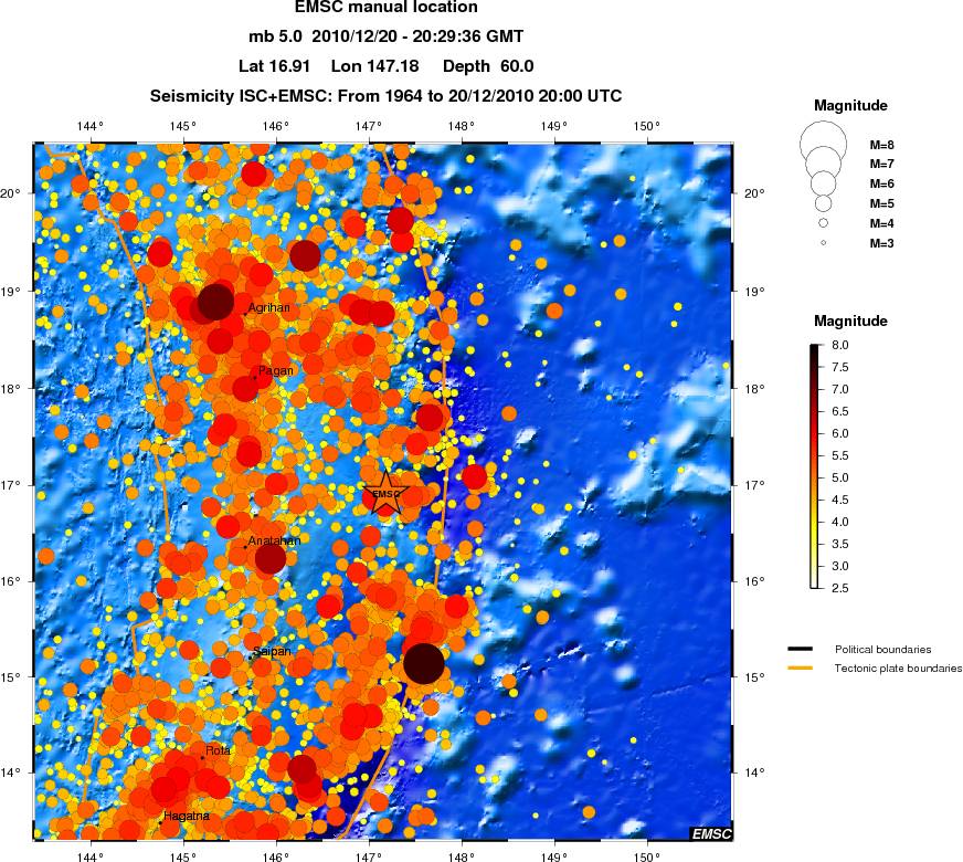 regional magnitude historical seismicity