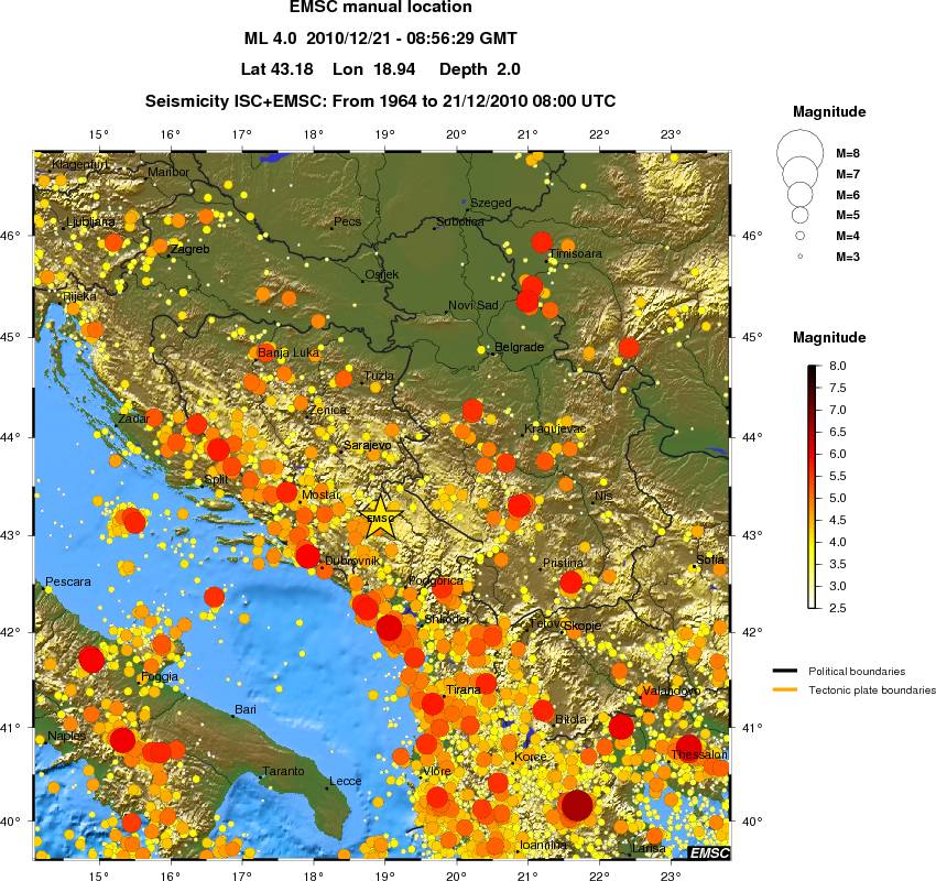 regional magnitude historical seismicity