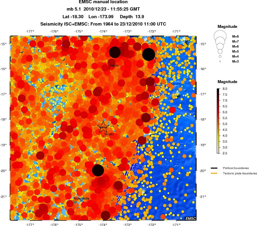 regional magnitude historical seismicity