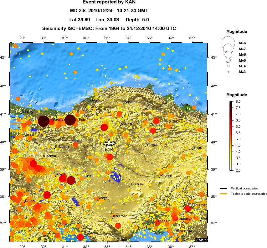 regional magnitude historical seismicity