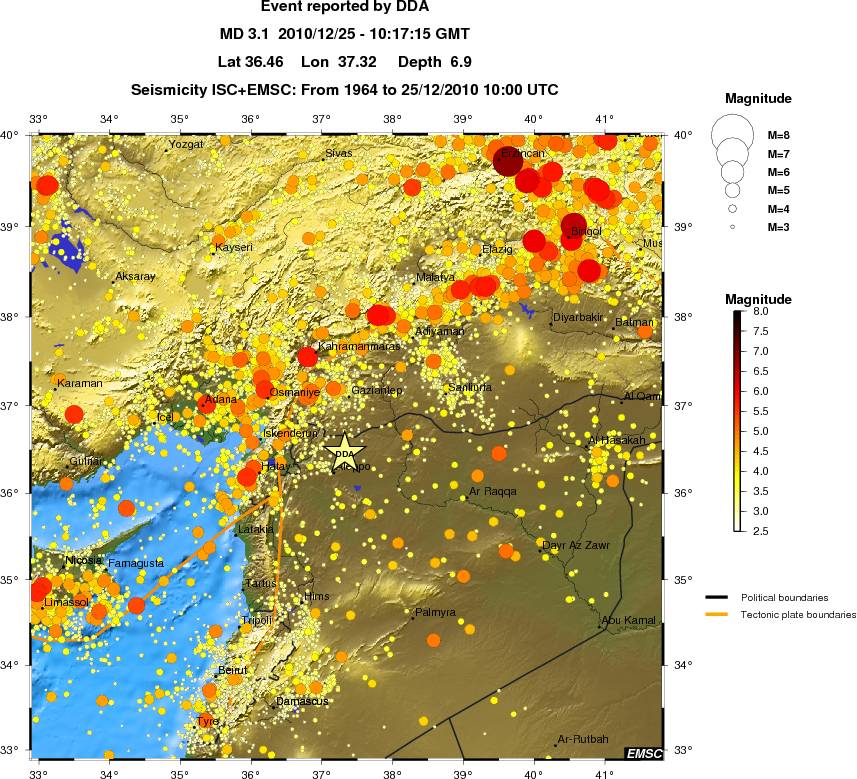 regional magnitude historical seismicity