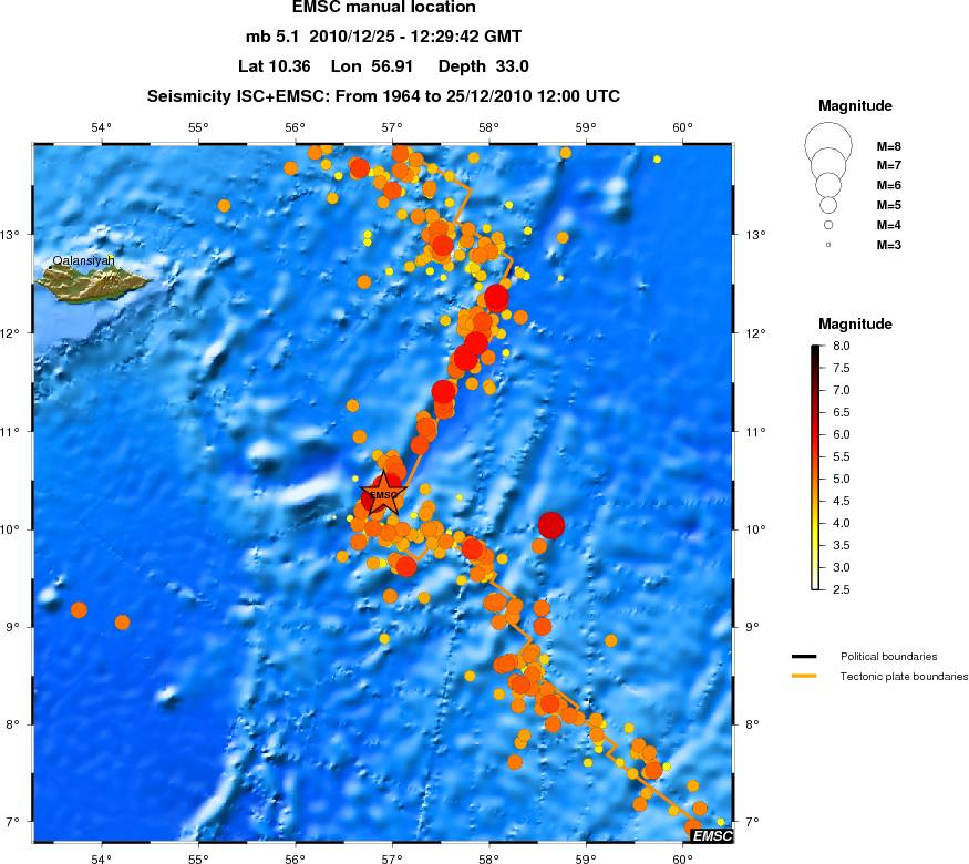 regional magnitude historical seismicity
