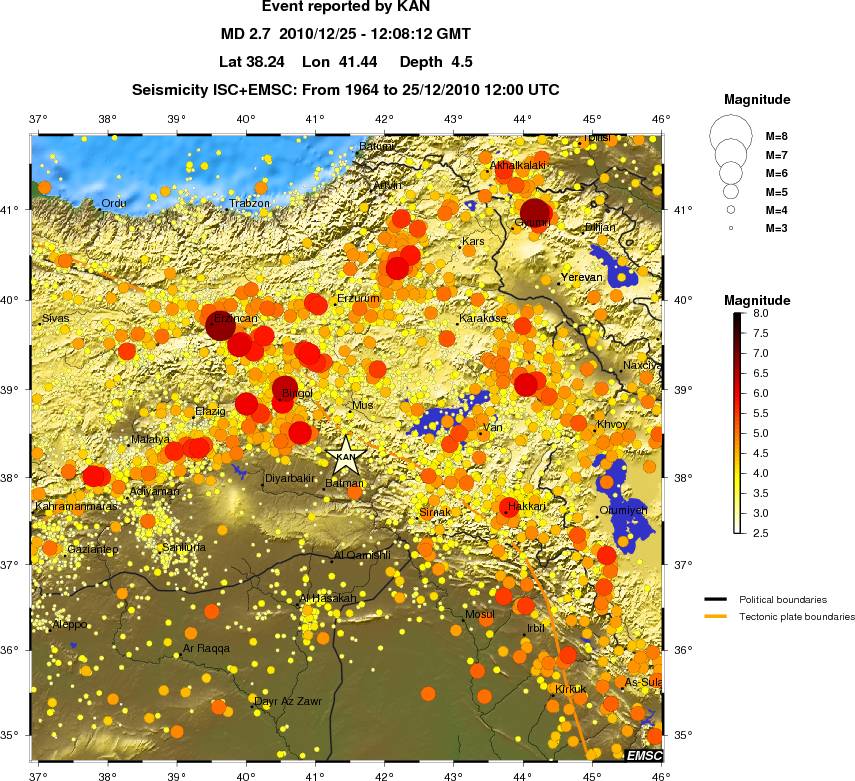 regional magnitude historical seismicity