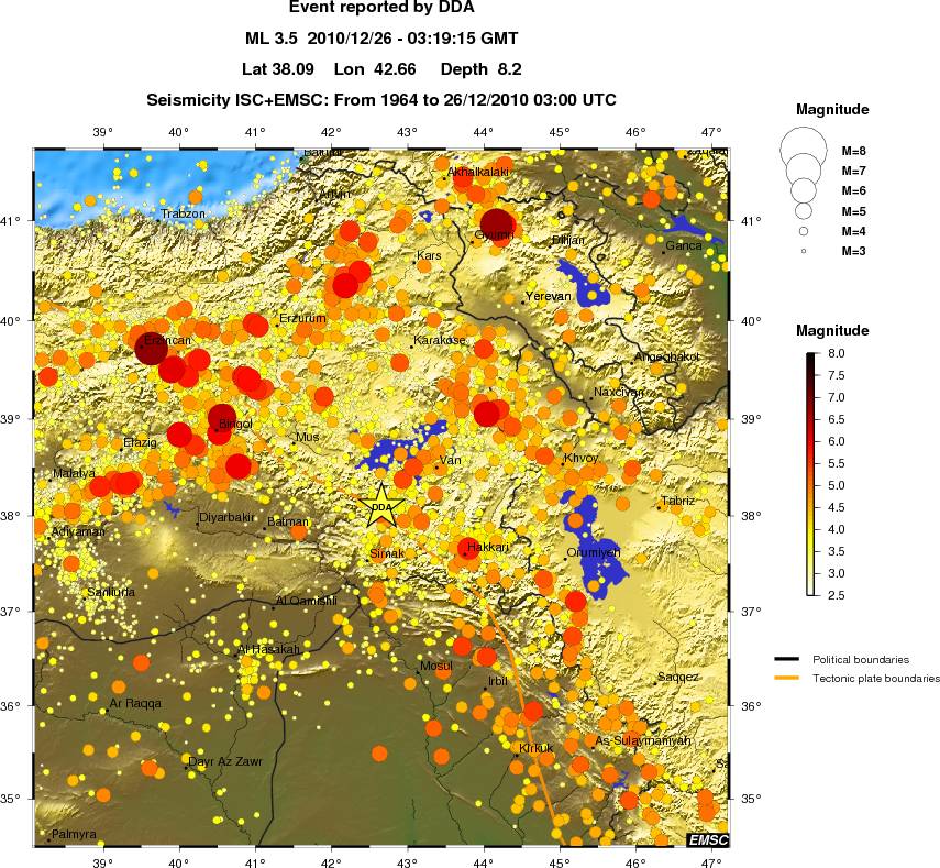 regional magnitude historical seismicity