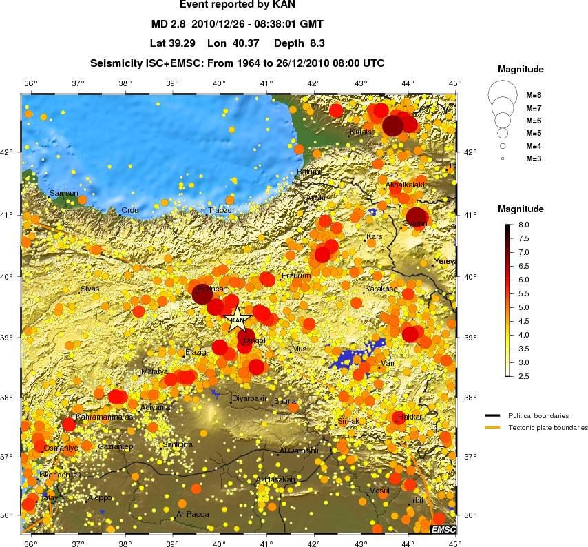 regional magnitude historical seismicity