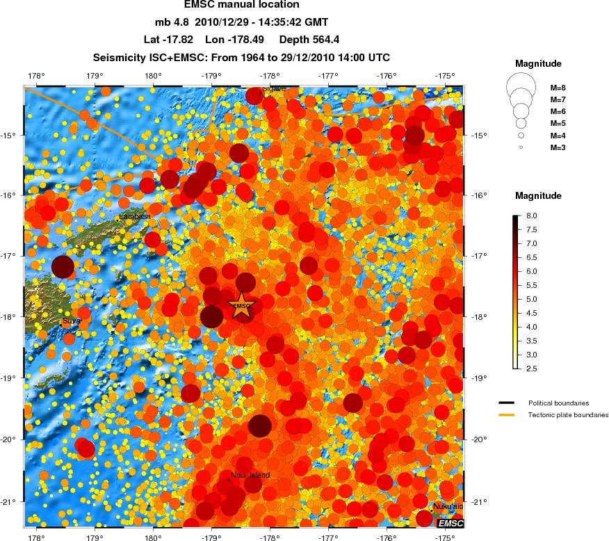 regional magnitude historical seismicity