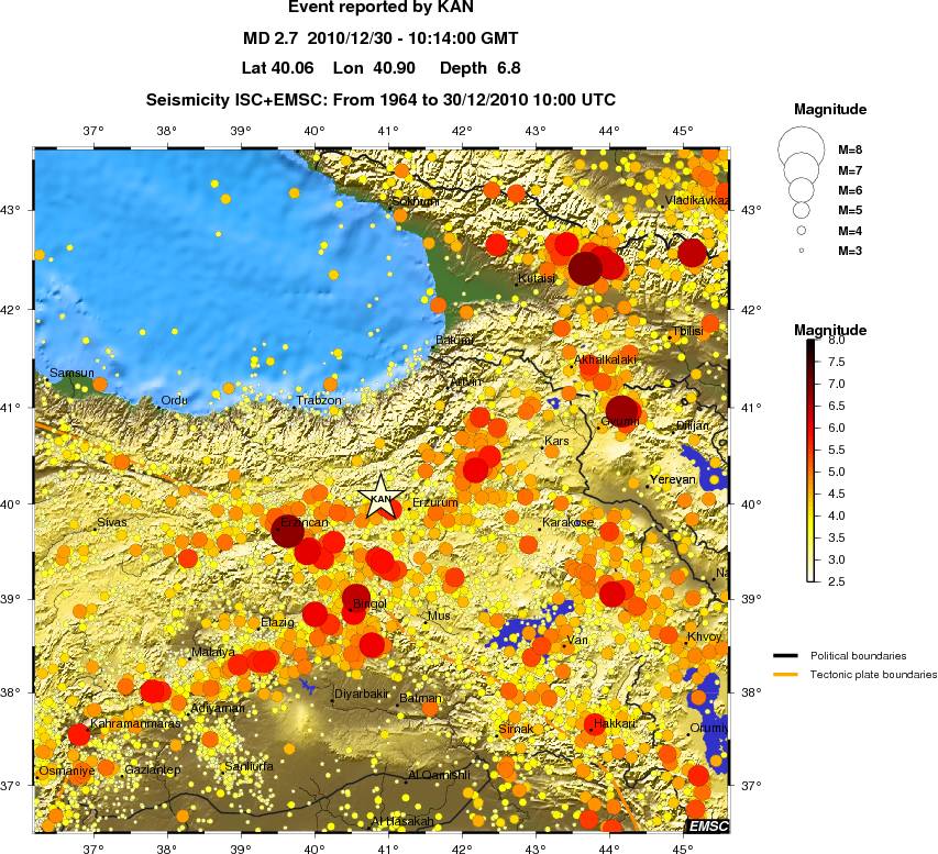 regional magnitude historical seismicity