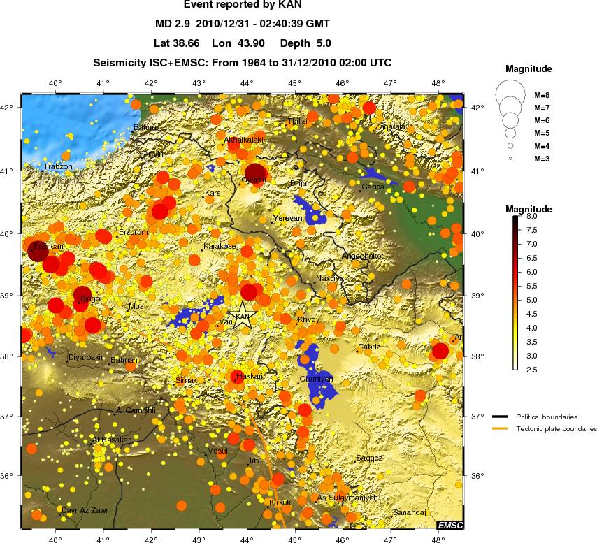 regional magnitude historical seismicity