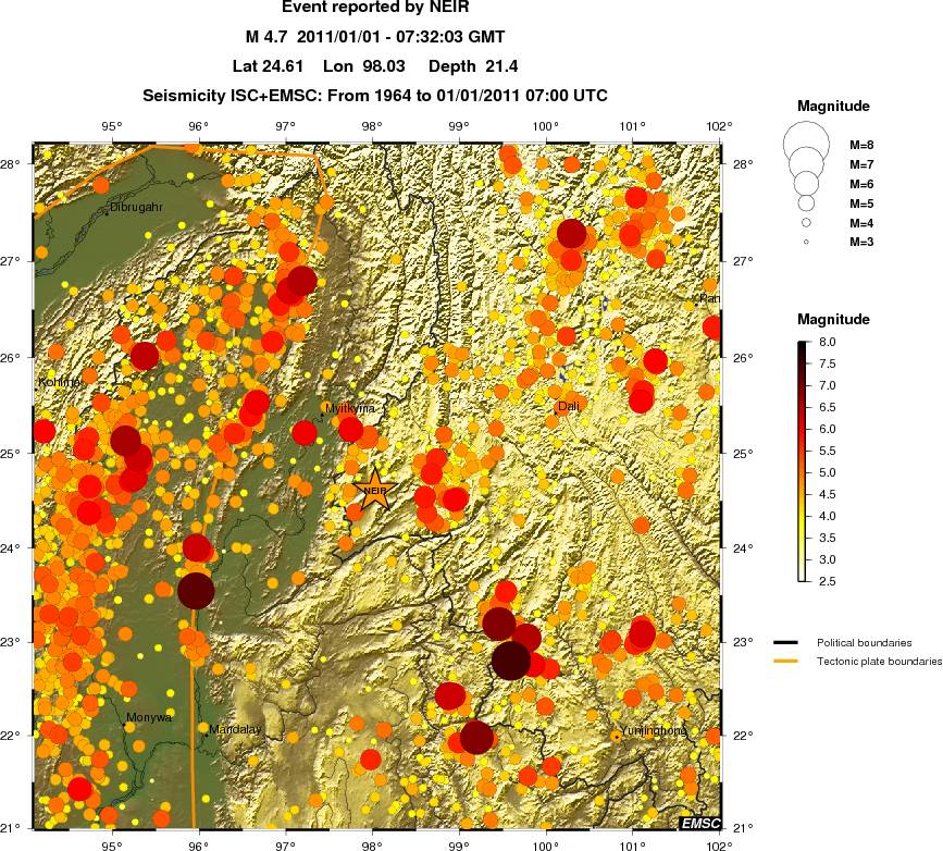 regional magnitude historical seismicity