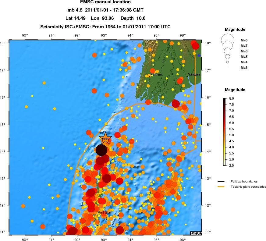 regional magnitude historical seismicity