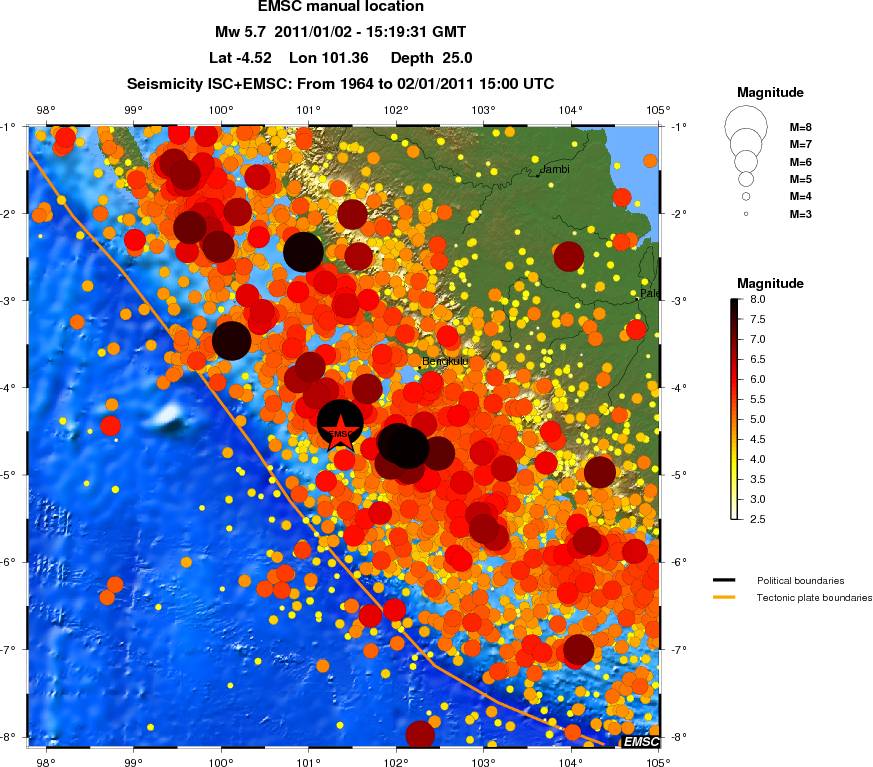 regional magnitude historical seismicity