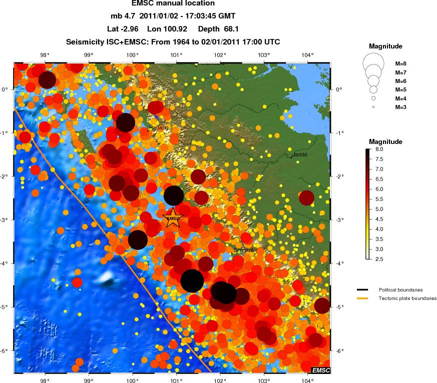 regional magnitude historical seismicity
