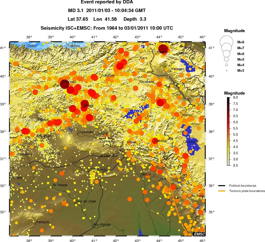 regional magnitude historical seismicity