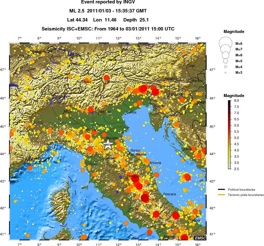 regional magnitude historical seismicity