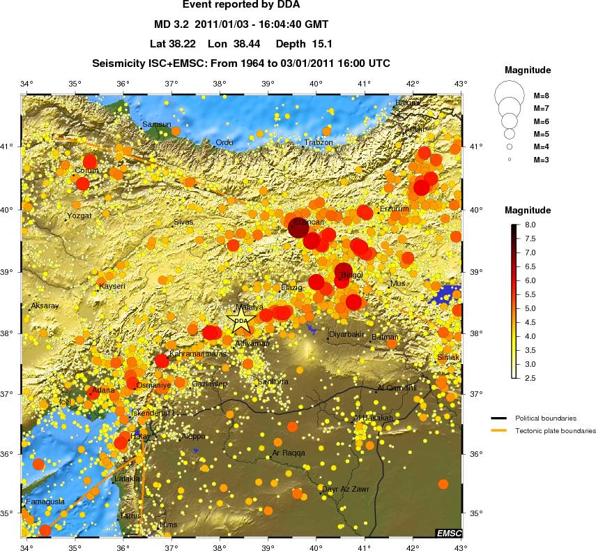 regional magnitude historical seismicity