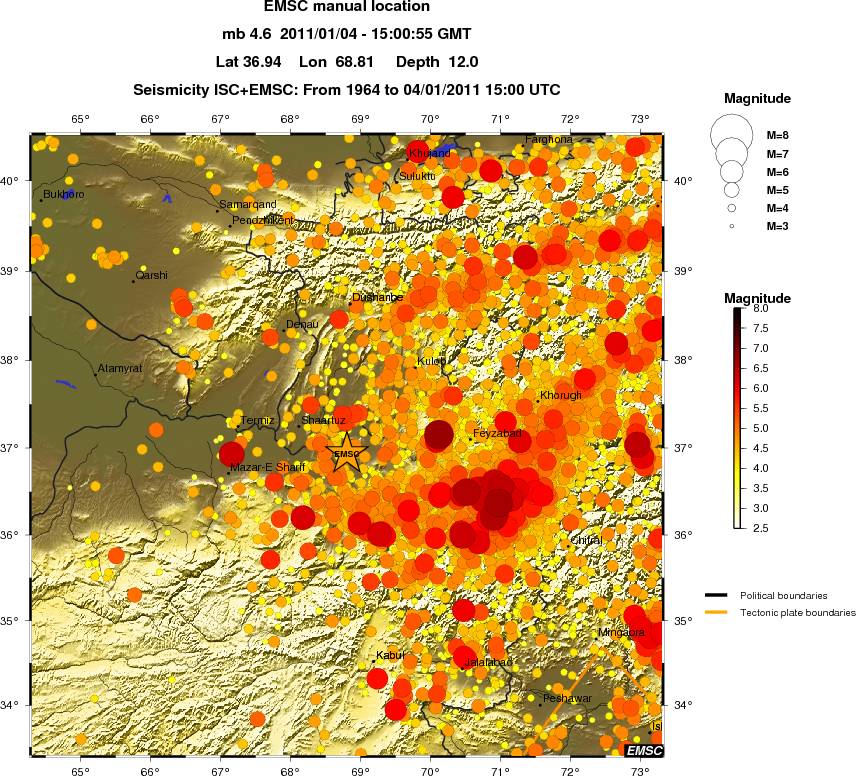 regional magnitude historical seismicity