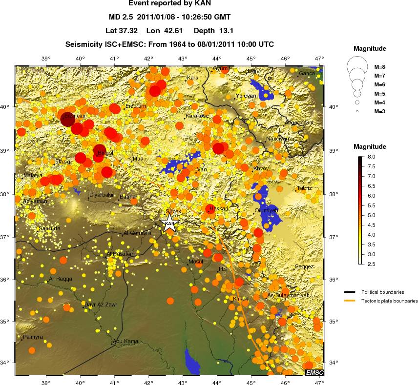 regional magnitude historical seismicity