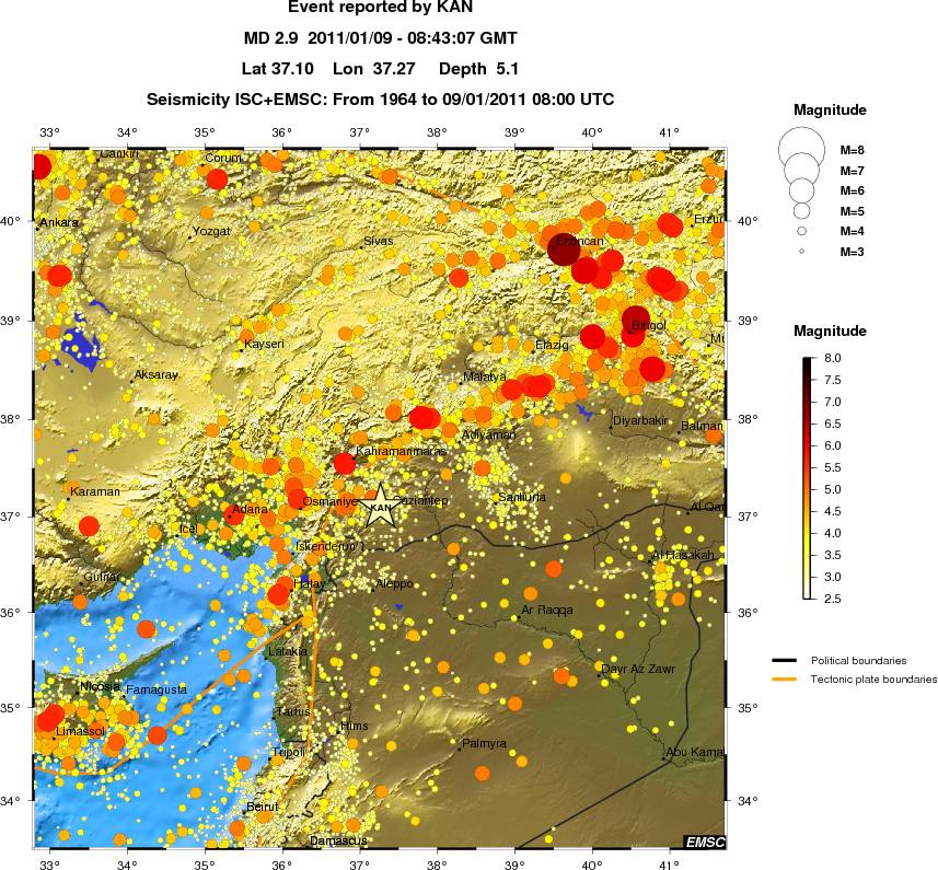 regional magnitude historical seismicity
