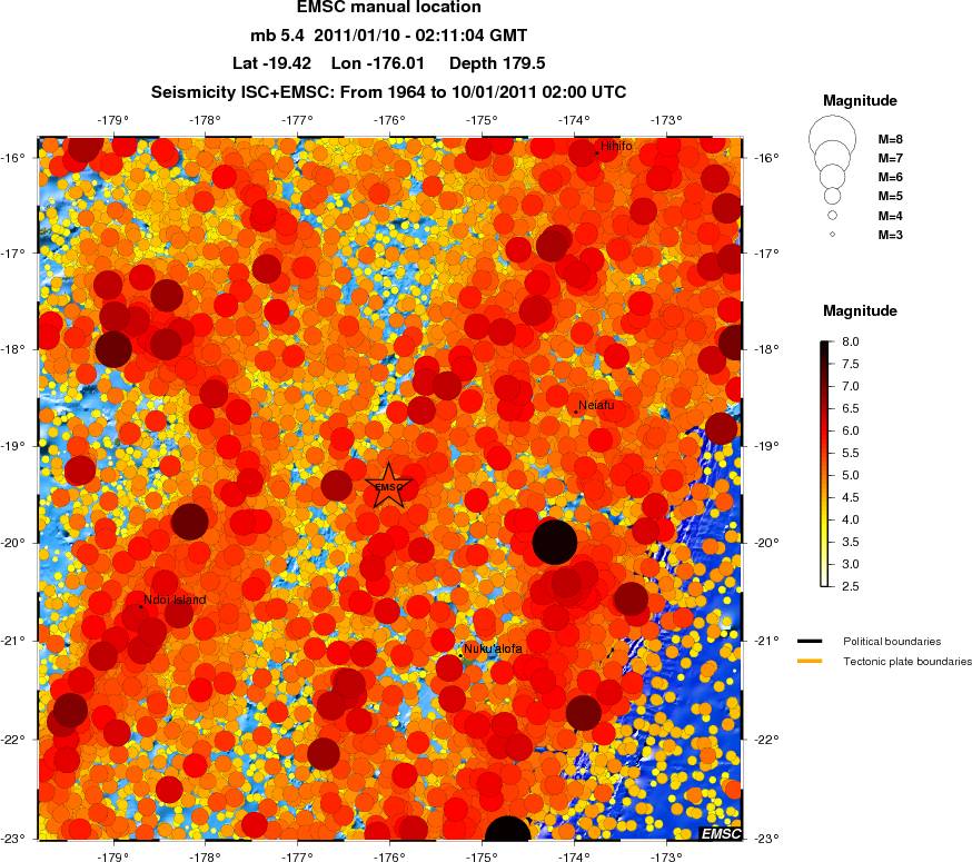 regional magnitude historical seismicity