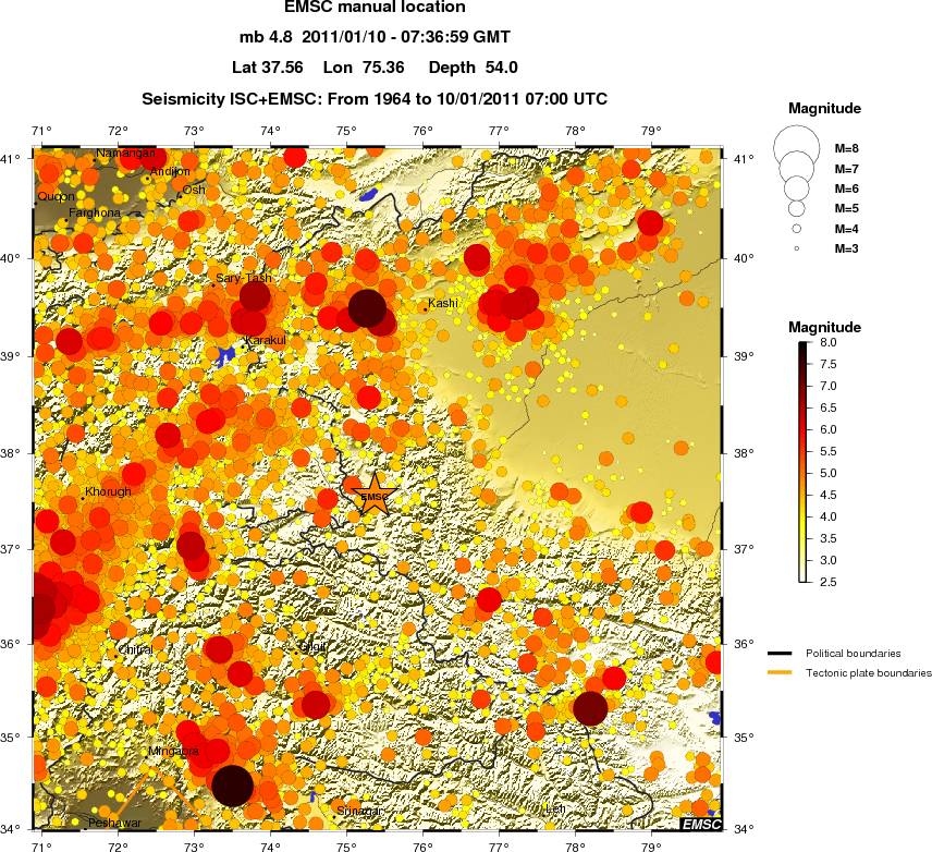 regional magnitude historical seismicity
