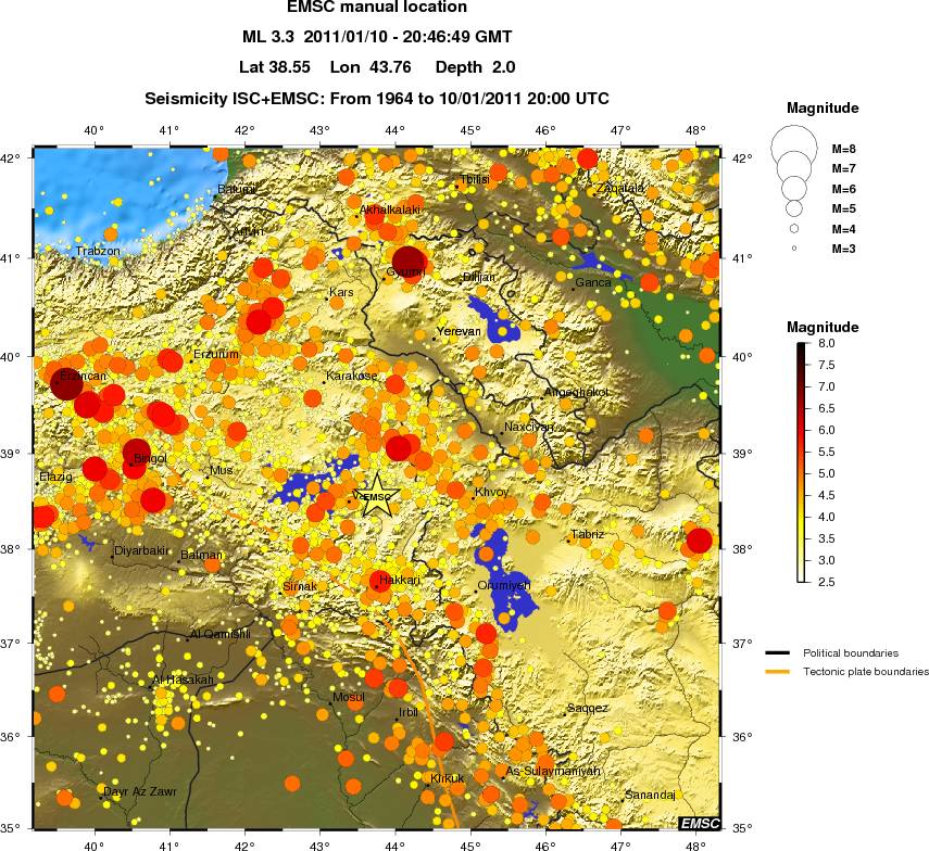 regional magnitude historical seismicity